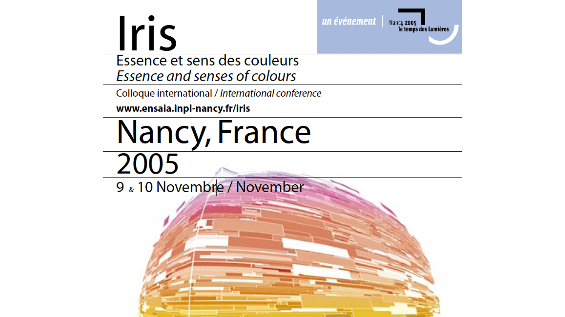 Colloque International Iris - Conférence Nacarat Design