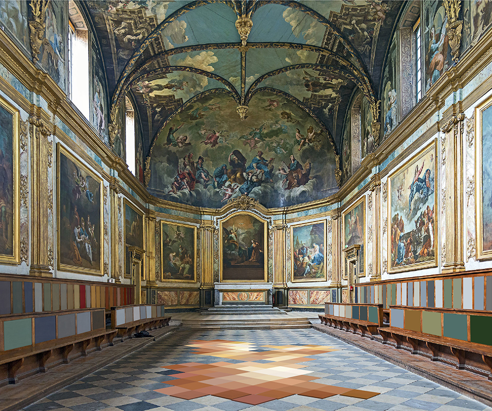 Installation Le Fil bleu - Nacarat Desing_Genie-du-lieu-Toulouse_Chapelle_des_Carmélites