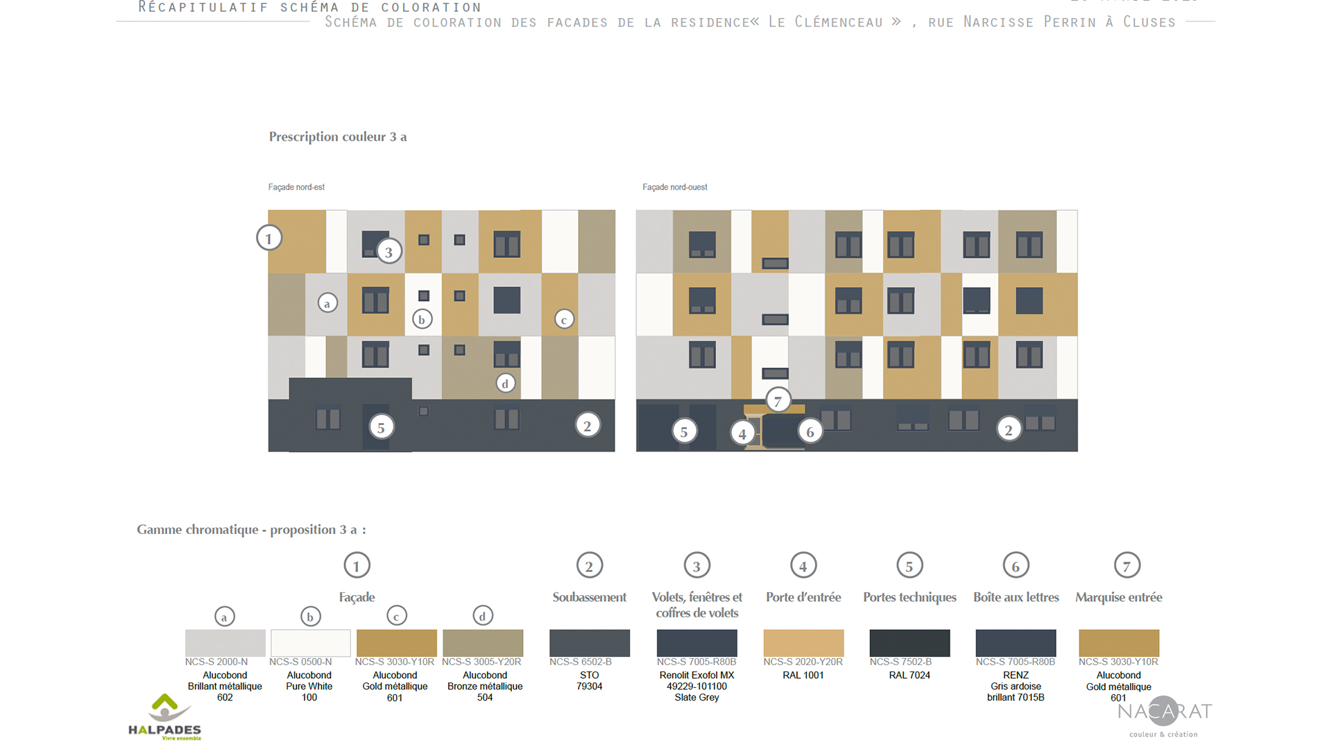 Nacarat-Etude-Couleur-materiau-facade-parties-communes-FJT-Clemenceau- CLUSES-Halpades